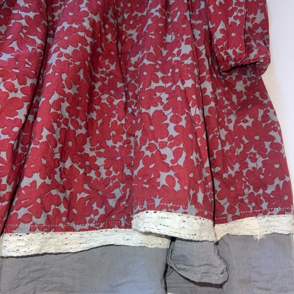 Isobella & Chloe girls size 4T burgundy shabby chic Autumn long sleeve Dress - Picture 7 of 10